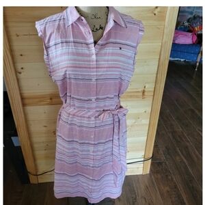 NWT Tommy HILFIGER Majorca Casual Sleeveless DRESS Sz 14 Pink.  #9
